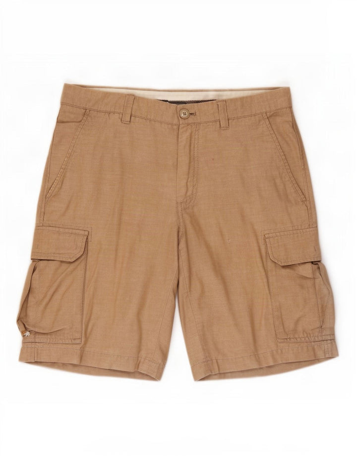 Shorts cargo masculino Massimo Dutti EU 38 pequeno W30 algodão bege