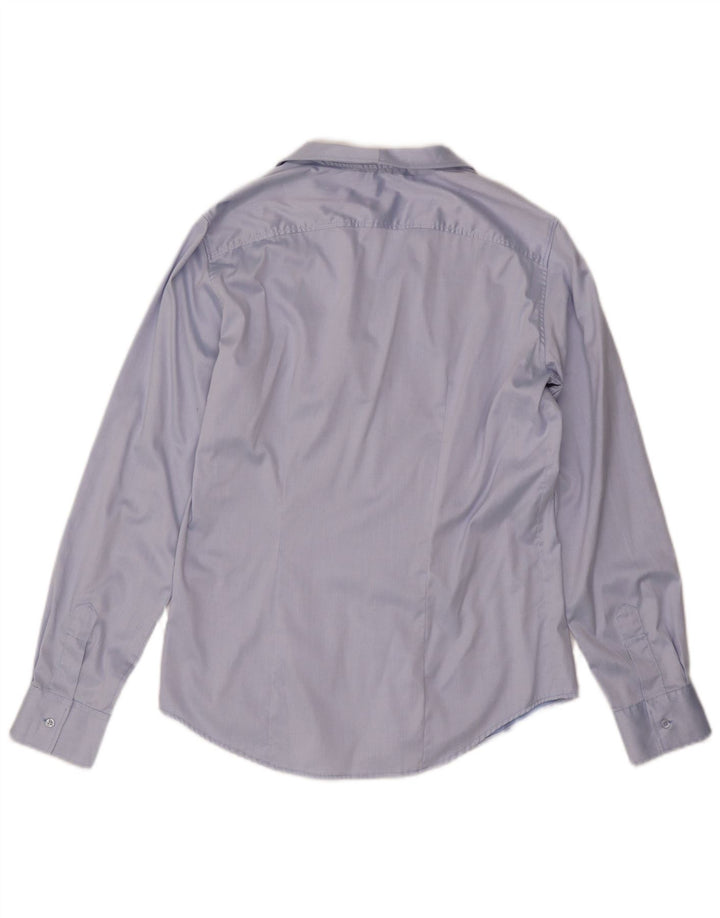 Camisa feminina NARACAMICIE UK 16 grande algodão azul