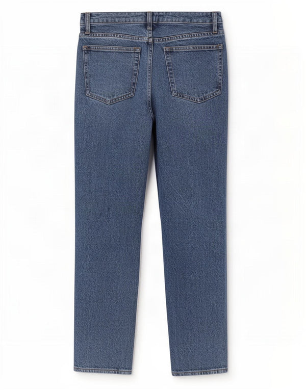 Topshop feminino cropped jeans reto W26 L24 algodão azul