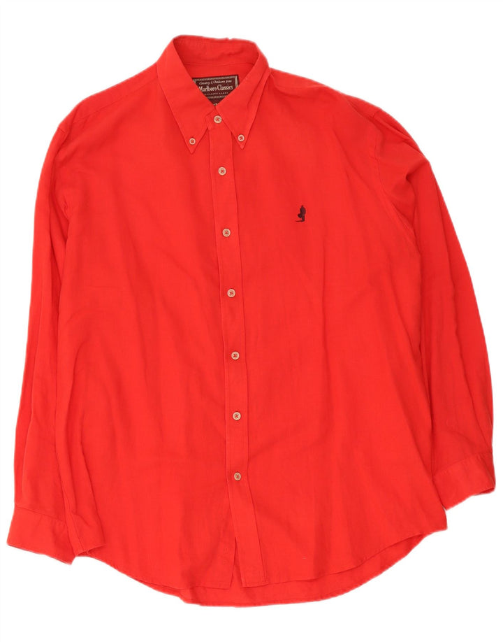 Camisa masculina Marlboro Classics grande linho vermelho