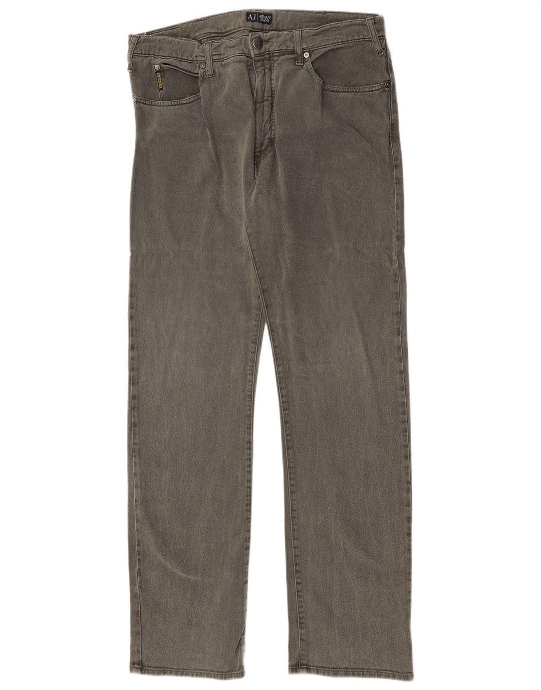 Calça jeans reta masculina Armani W36 L34 algodão verde