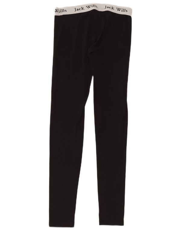 Leggings gráficas femininas Jack Wills Reino Unido 10 pequeno algodão colorido preto