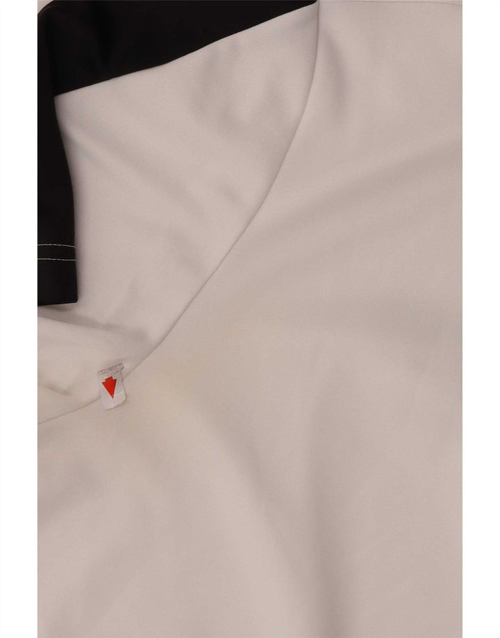 Adidas Mens Polo Shirt Grande Branco Colorblock Poliéster