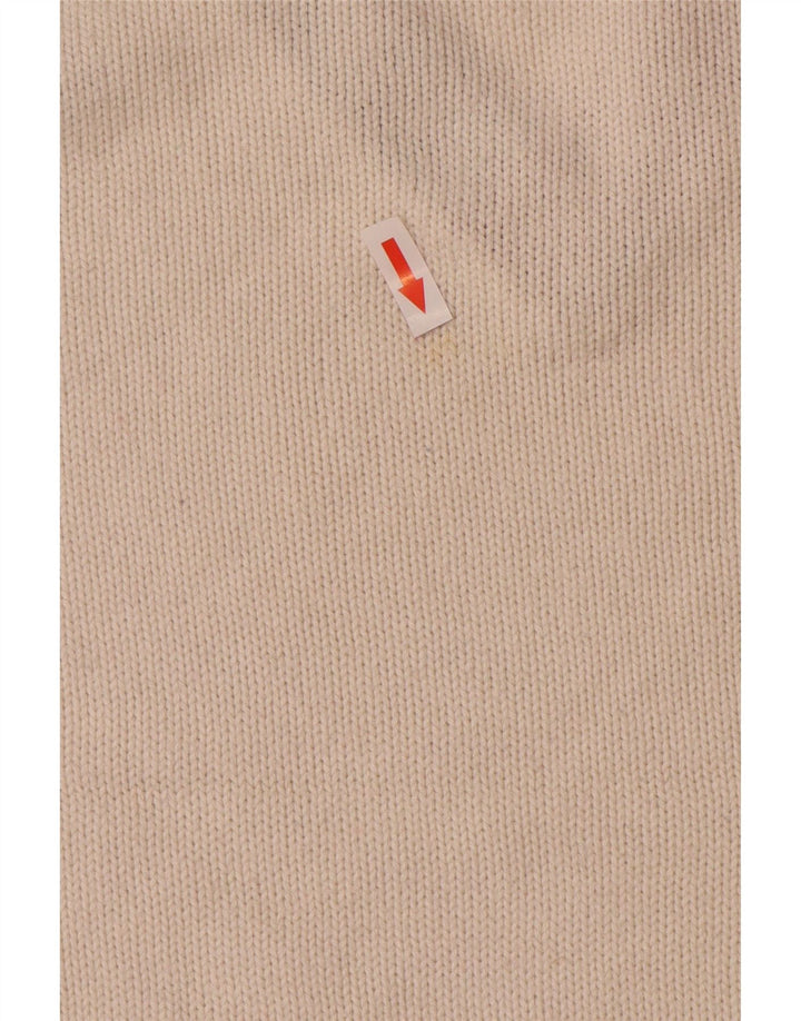 Suéter masculino Tommy Hilfiger com decote em V, médio, algodão branco