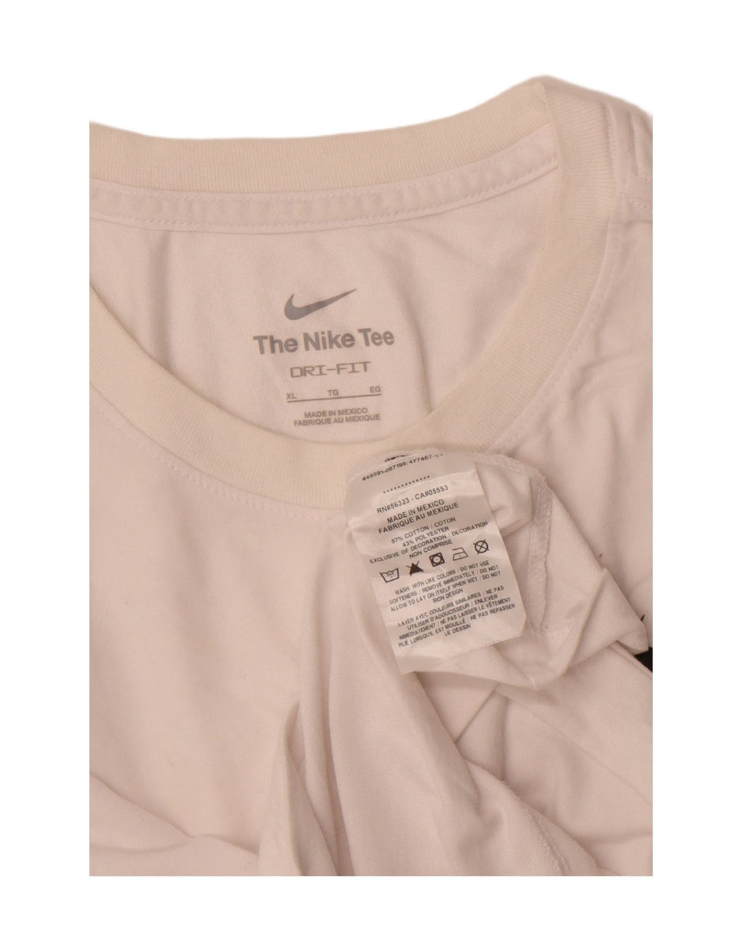 Camiseta Nike Masculina Dri Fit Top XL Algodão Branco