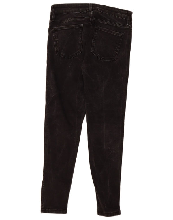 Jeans skinny feminino Oasis UK 12 médio W28 L26 algodão cinza