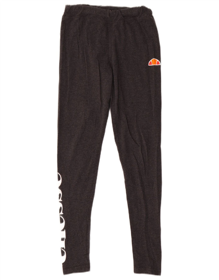 Ellesse Leggings Gráficos Femininos UK 10 Pequeno Algodão Cinza