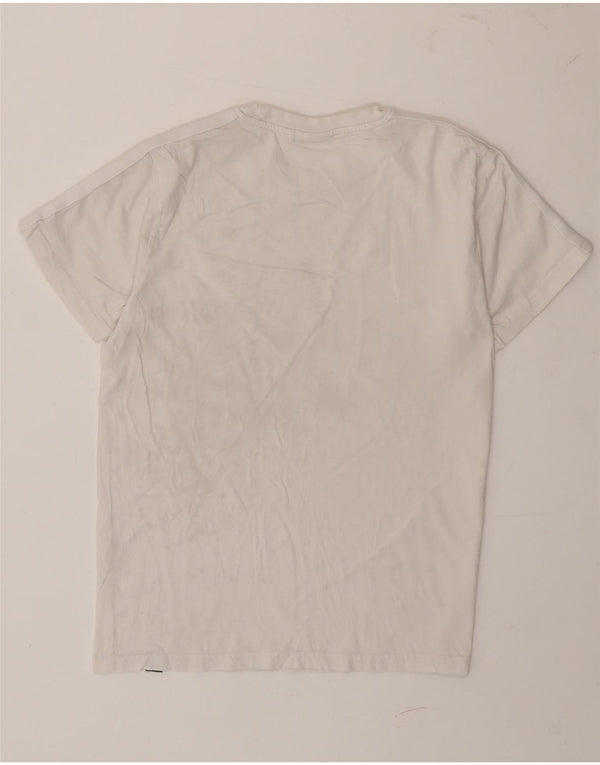 Ellesse Camiseta masculina gráfica Top XS branco algodão colorblock