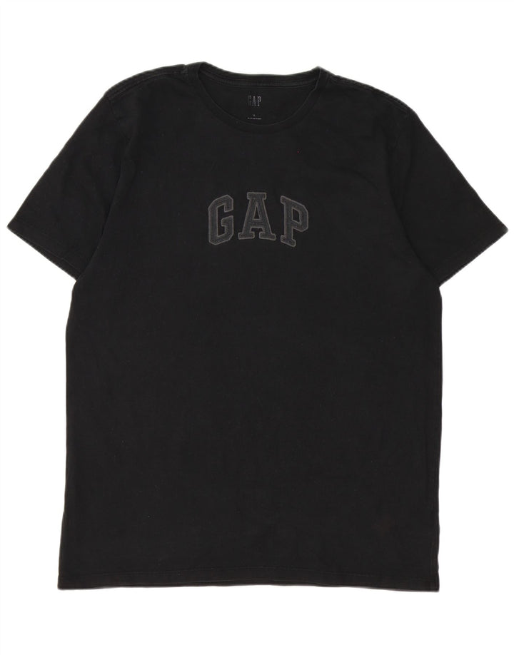 Camiseta masculina gráfica Gap grande algodão preto