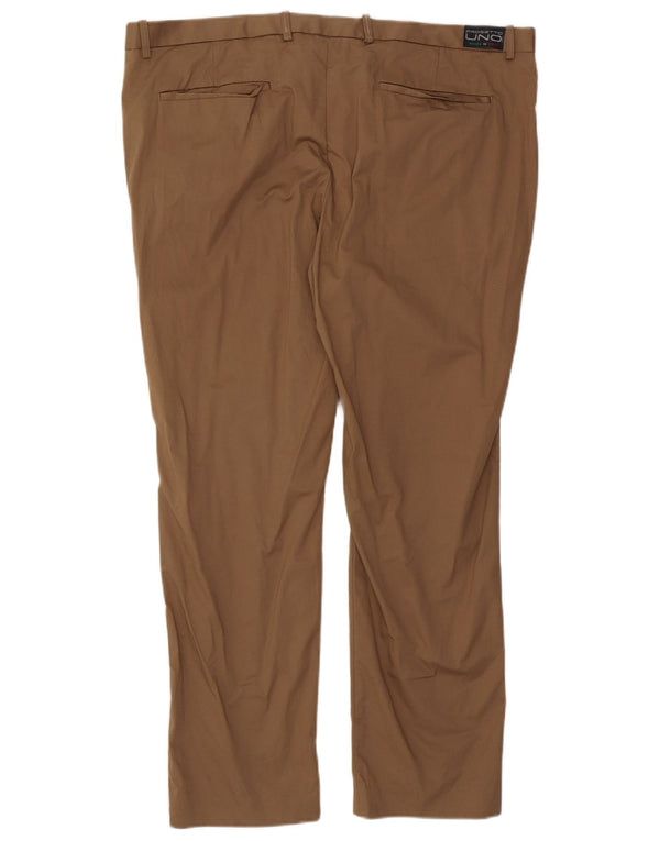 Calça masculina Marks & Spencer Autograph Slim Suit W44 L31 algodão bege