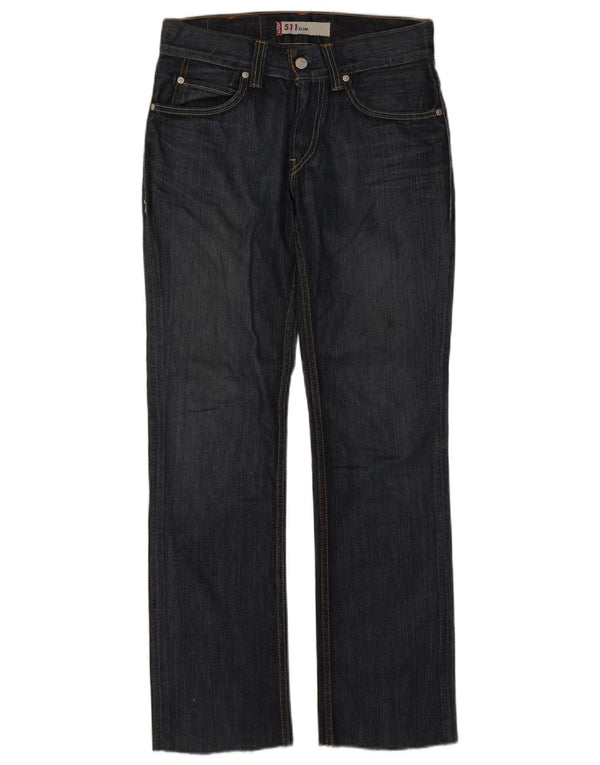 Calça jeans feminina Levi's 511 Slim W30 L30 azul marinho algodão