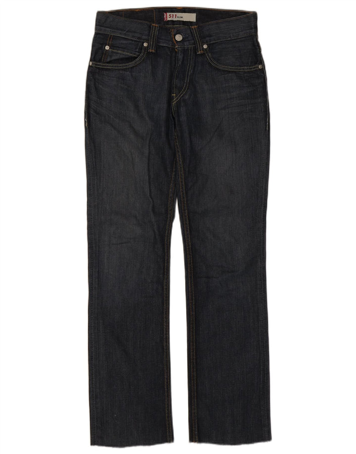 Calça jeans feminina Levi's 511 Slim W30 L30 azul marinho algodão