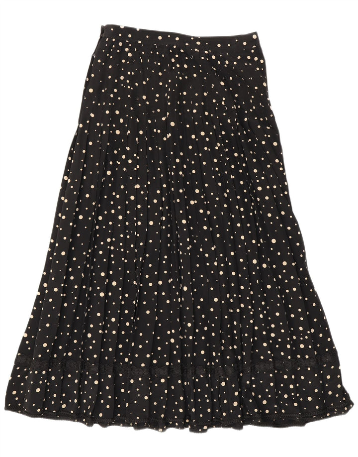 Saia vintage feminina linha A W28 médio preto manchado
