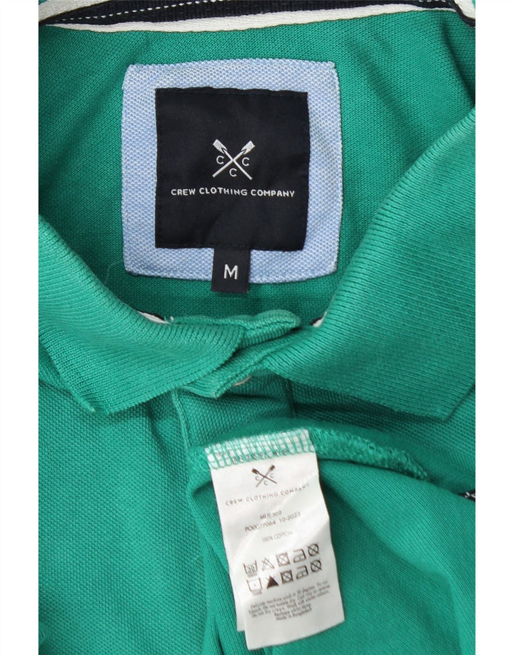 CREW CLOTHING Camisa polo masculina de algodão verde médio