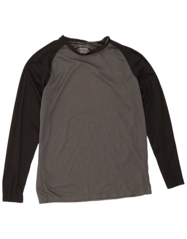 Mountain Warehouse Mens IsoCool Top Manga Longa Pequeno Colourblock Cinza