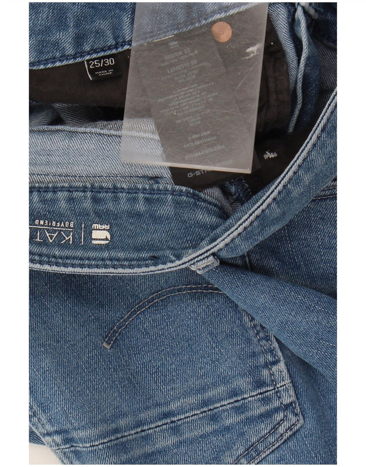 G-STAR feminino Kate Straight Jeans W25 L26 algodão azul