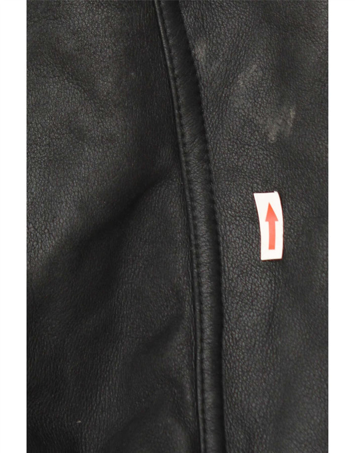 Jaqueta feminina vintage de shearling IT 46 grande shearling preto