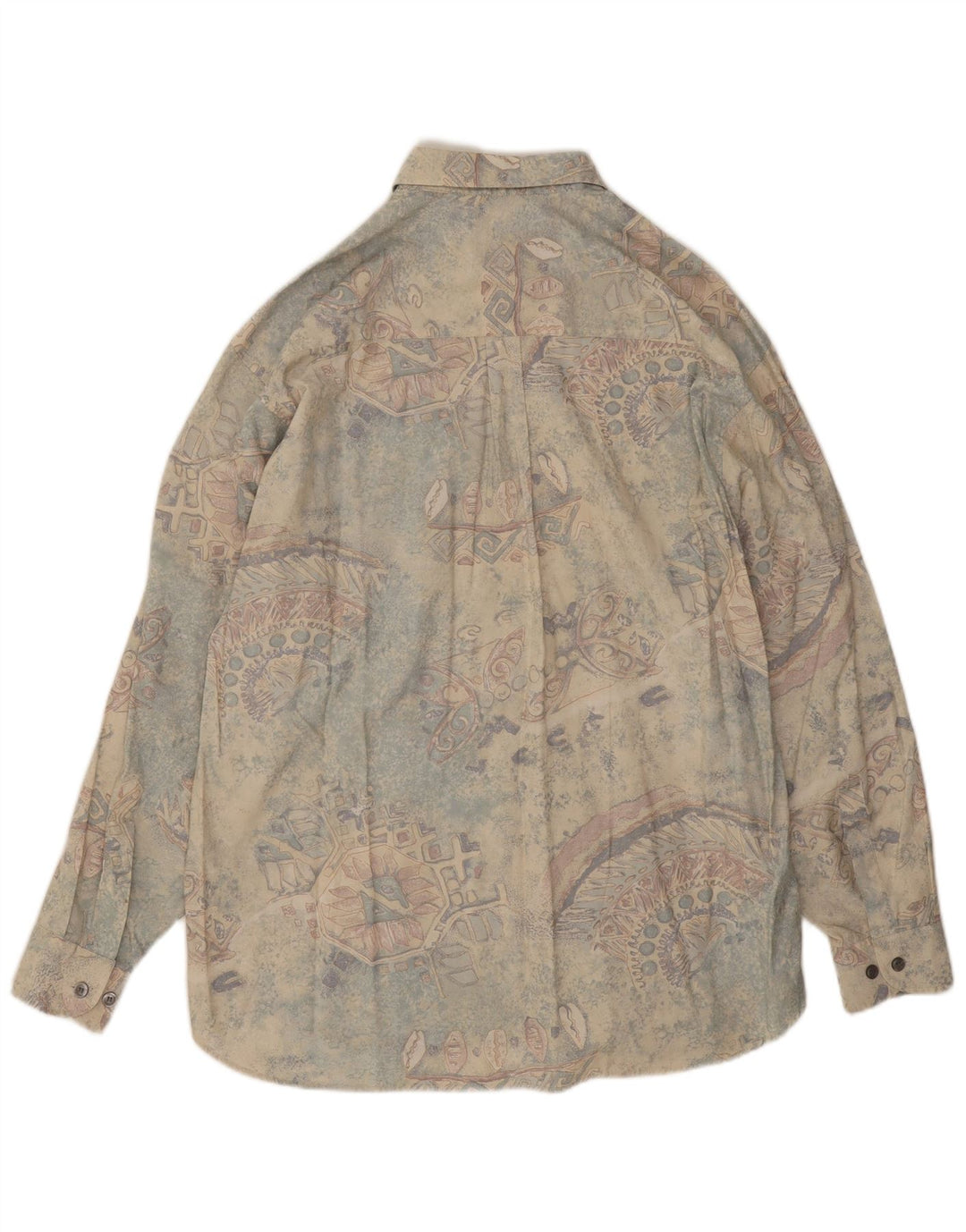 Camisa masculina Club D'Amingo com estampa abstrata tamanho 41/42 grande multicolorida