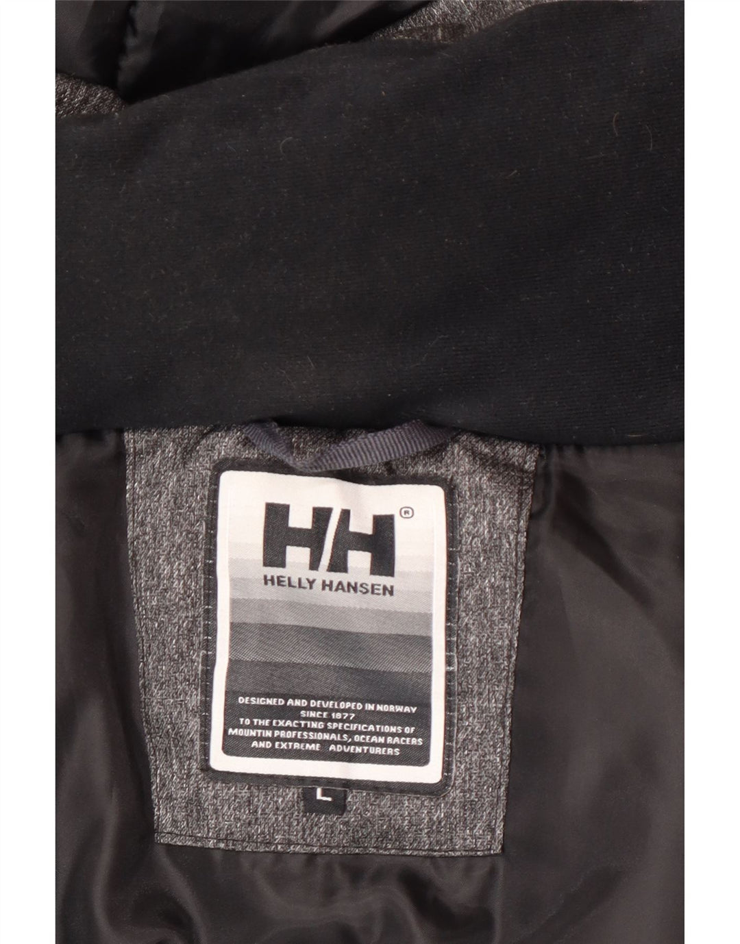 Jaqueta Parka masculina Helly Hansen com capuz Reino Unido 40 grande cinza nylon