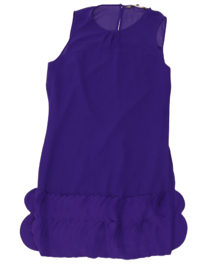 Princípios vestido feminino sem mangas regular shift UK 12 médio roxo