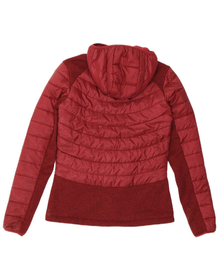 Jaqueta acolchoada feminina JACK WOLFSKIN UK 8/10 pequena cor Borgonha