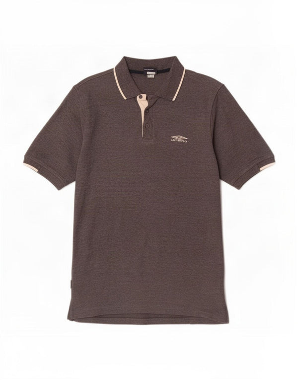 Umbro Mens Polo Shirt Small Grey Polyester