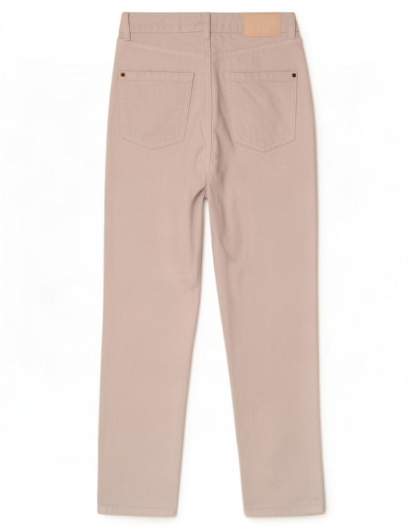 Zara Jeans feminino cintura alta cônico EU 34 2XS W24 L26 branco