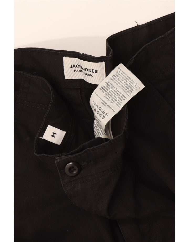 Shorts cargo masculino Jack & Jones médio W32 algodão preto