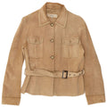 Jaqueta feminina vintage de camurça IT 48 XL couro bege