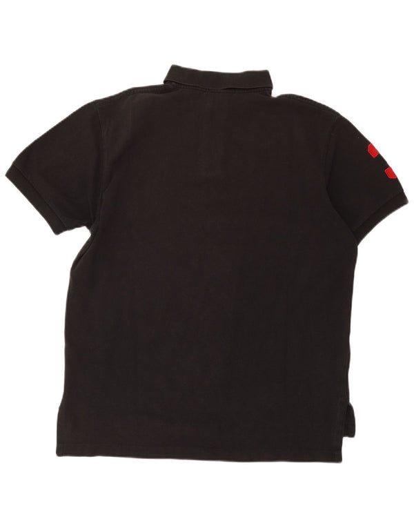 Polo Ralph Lauren Camiseta masculina gráfica média de algodão preto