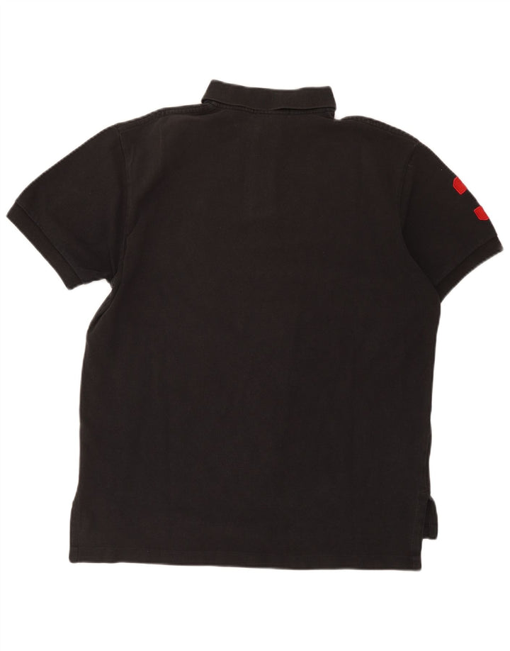 Polo Ralph Lauren Camiseta masculina gráfica média de algodão preto