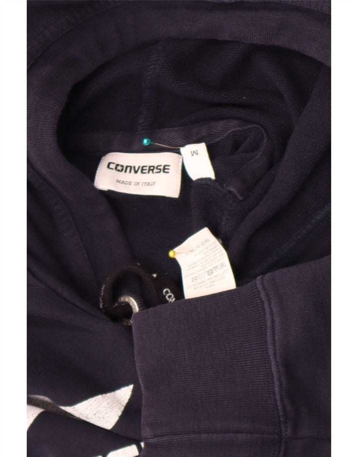 Converse masculino gráfico moletom com capuz médio algodão azul marinho