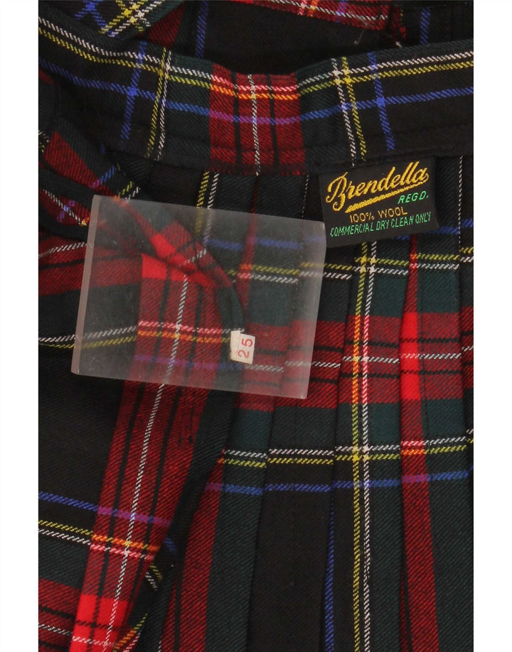 Saia feminina Brendella W25 XS de lã xadrez multicolorida