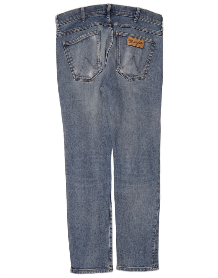 Wrangler Mens Larston Slim Jeans W32 L32 Azul Algodão