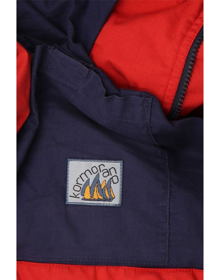 Jaqueta utilitária masculina vintage UK 46 3XL poliéster vermelho