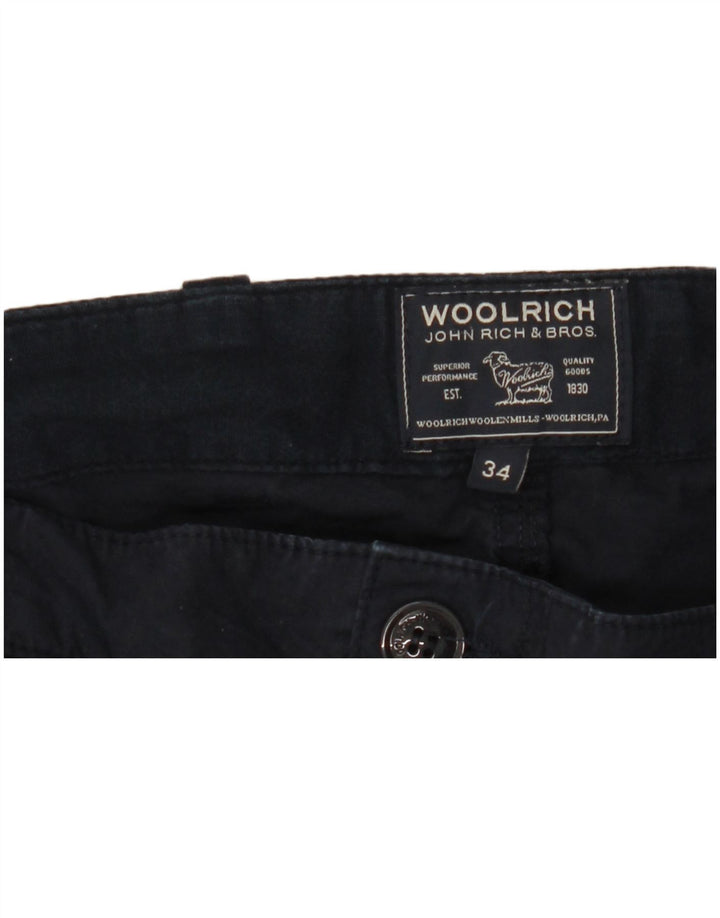 Calça cargo masculina reta Woolrich W34 L27 azul marinho