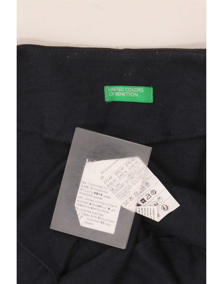 Jaqueta blazer militar feminina Benetton com 1 botão Reino Unido 14 grande azul marinho