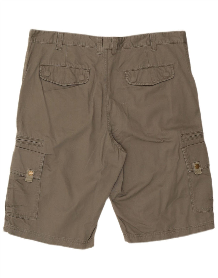 Shorts cargo masculino vintage W38 XL algodão cáqui