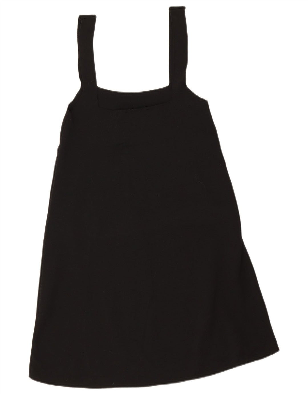 Vestido de verão feminino Zara UK 12 poliéster preto médio