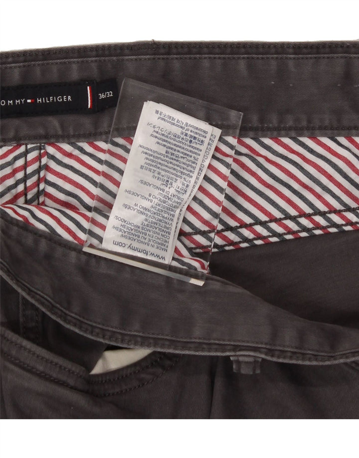 TOMMY HILFIGER Mens Straight Casual Trousers W36 L32 Grey Cotton Vintage Tommy Hilfiger and Second-Hand Tommy Hilfiger from Messina Hembry 