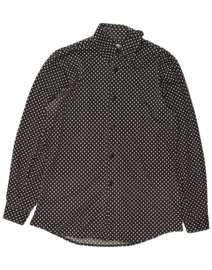 Camisa masculina vintage grande preta manchada