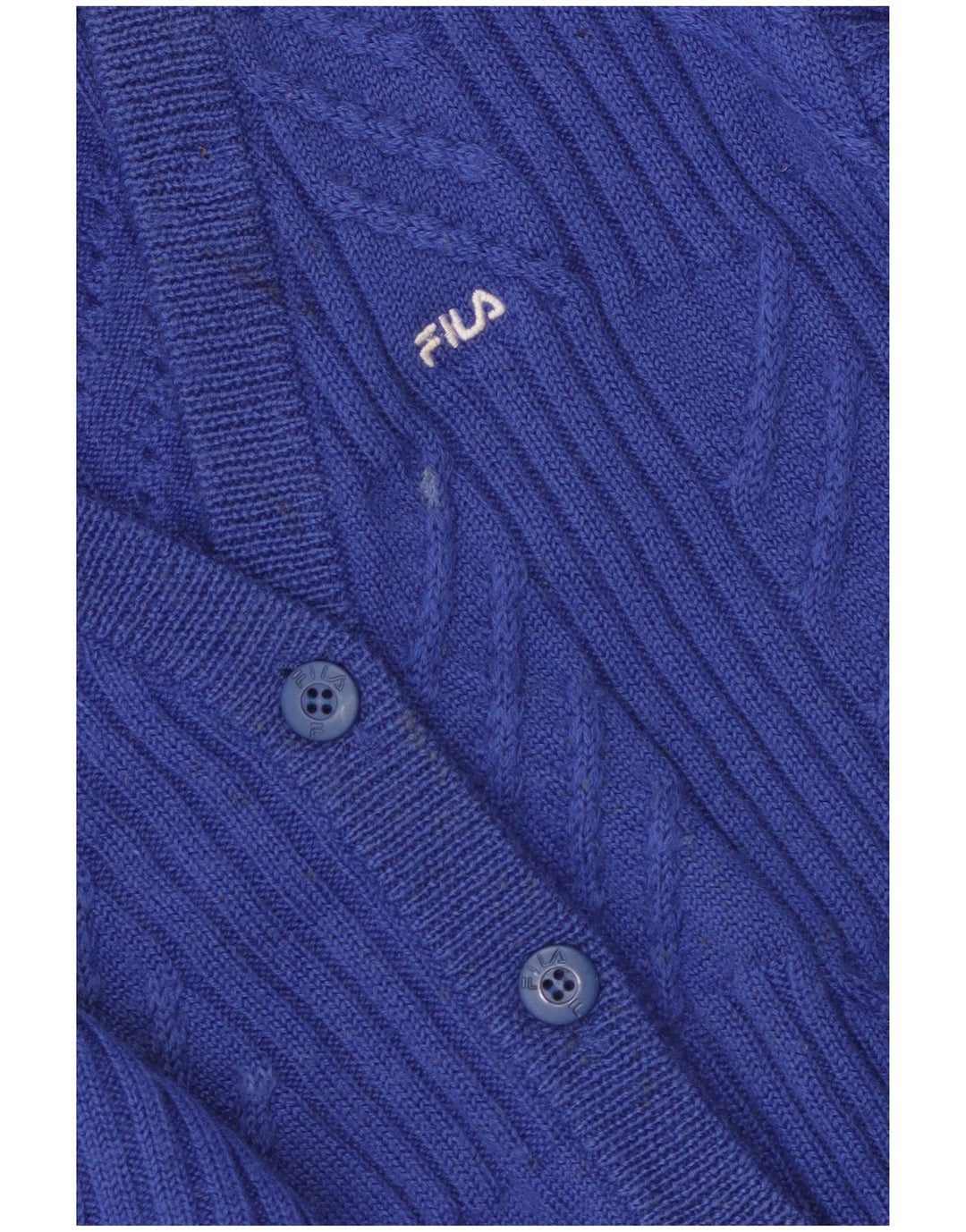 Suéter cardigã feminino Fila IT 44 azul médio