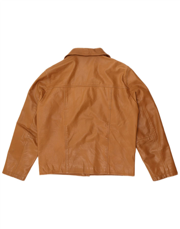 Jaqueta de couro masculina Gipsy UK 40 grande couro marrom