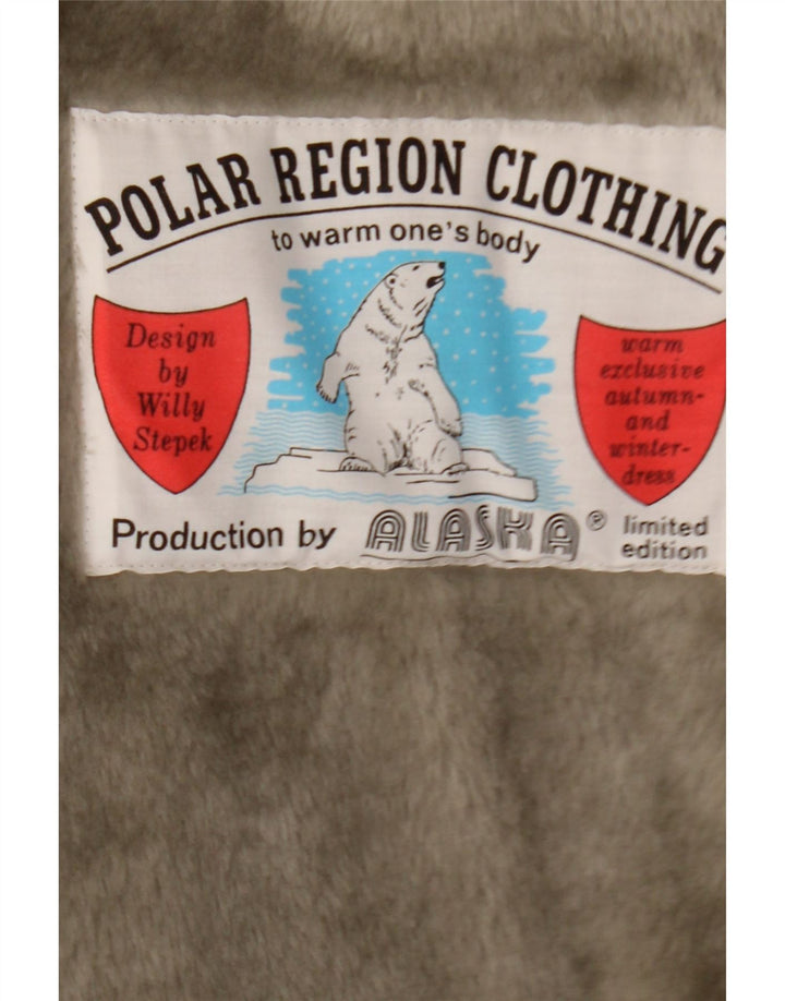 Jaqueta bomber Sherpa masculina vintage UK 40 grande cinza