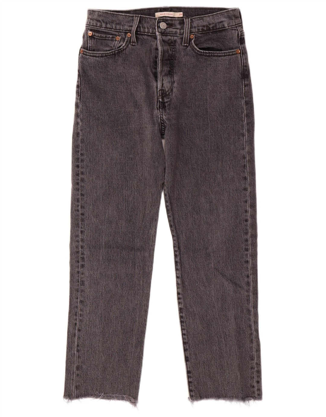 Calça jeans feminina Wedgie Straight LEVI'S W28 L25 algodão cinza