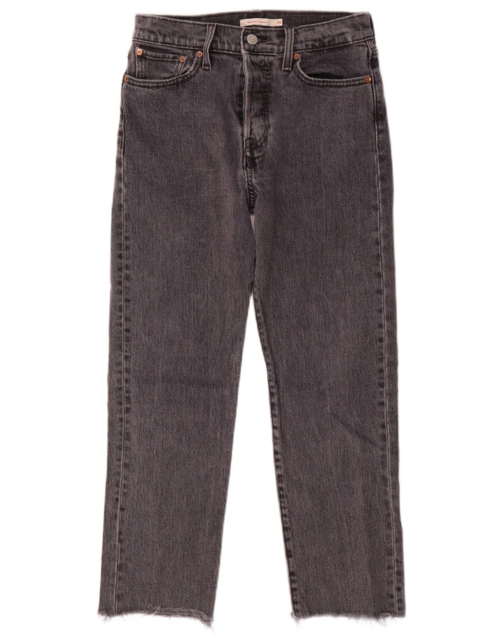 Calça jeans feminina Wedgie Straight LEVI'S W28 L25 algodão cinza