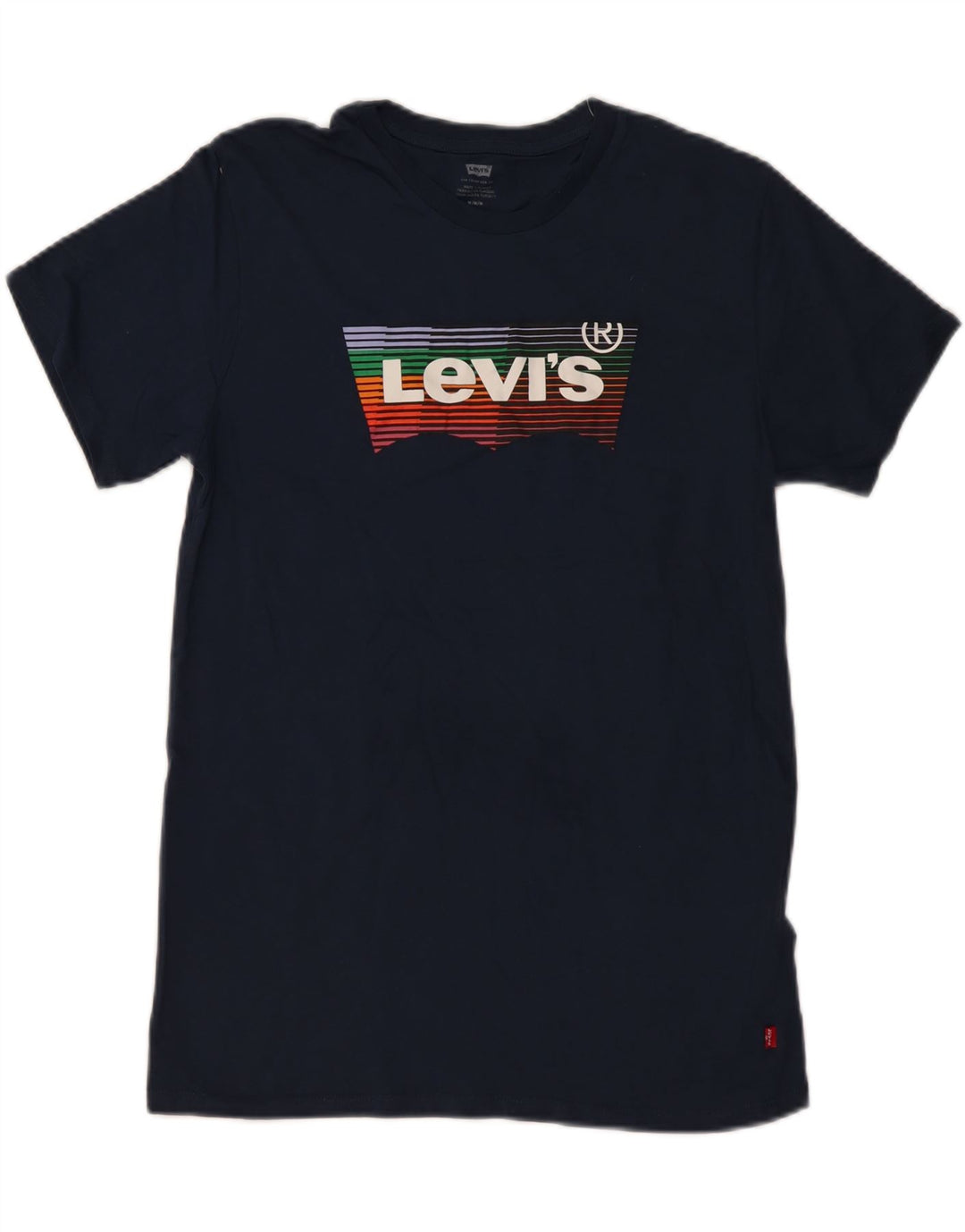 Camiseta gráfica masculina LEVI'S Top médio algodão azul marinho