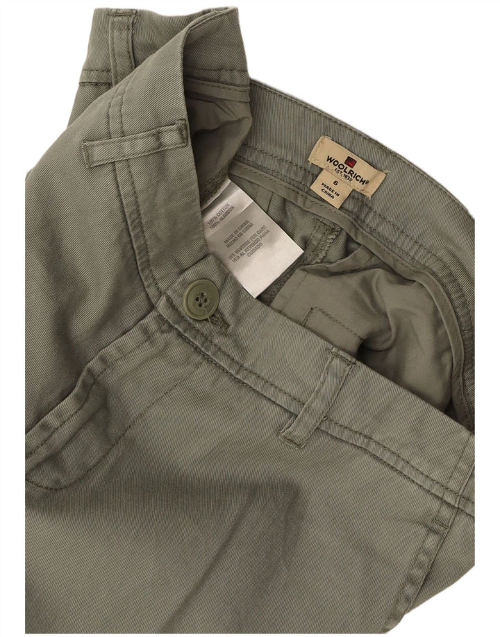 Calça chino feminina WOOLRICH US 6 médio W30 L26 algodão cáqui