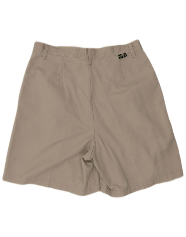 Shorts feminino Lee de cintura alta com pregas casuais US 14 XL W28 algodão bege