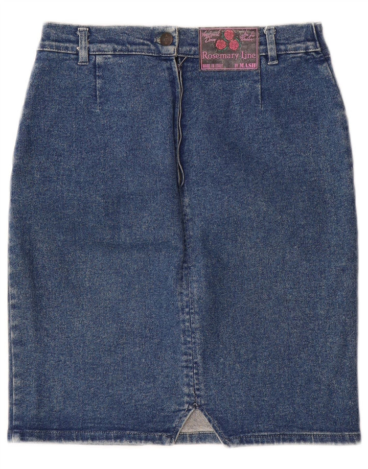 Saia jeans feminina MASH IT 42 médio W32 algodão azul
